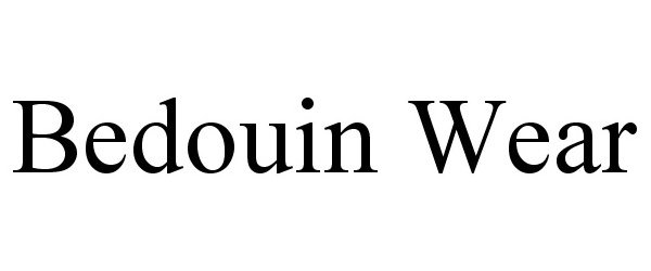 Trademark Logo BEDOUIN WEAR