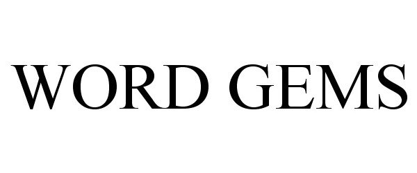 Trademark Logo WORD GEMS