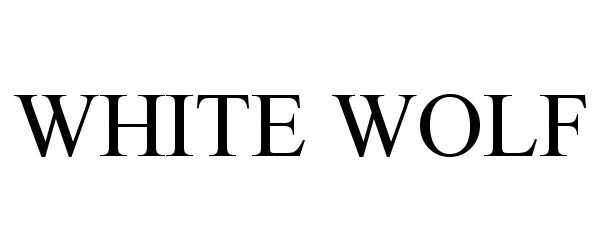 Trademark Logo WHITE WOLF