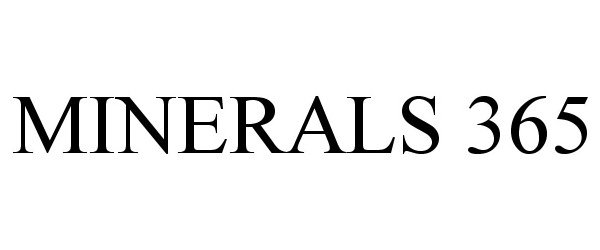 Trademark Logo MINERALS 365