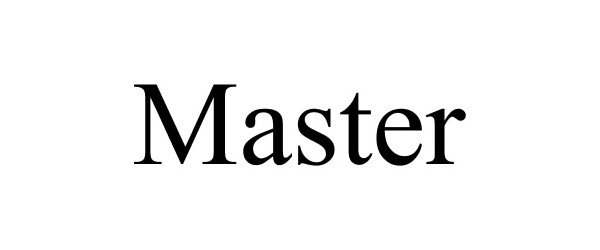 Trademark Logo MASTER