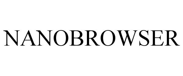 Trademark Logo NANOBROWSER