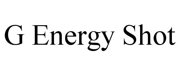 Trademark Logo G ENERGY SHOT