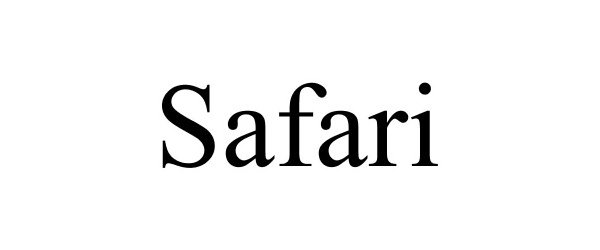 Trademark Logo SAFARI