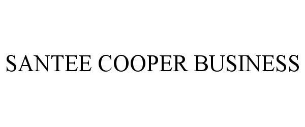 Trademark Logo SANTEE COOPER BUSINESS