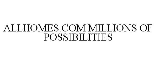 Trademark Logo ALLHOMES.COM MILLIONS OF POSSIBILITIES