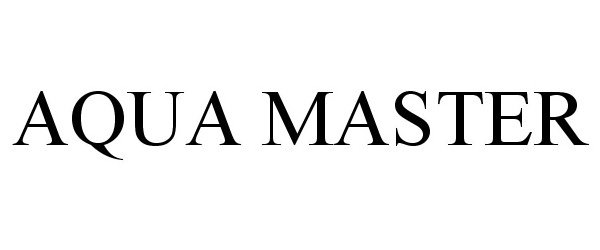 Trademark Logo AQUA MASTER