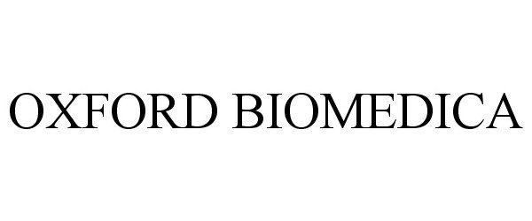 Trademark Logo OXFORD BIOMEDICA