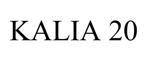 Trademark Logo KALIA 20