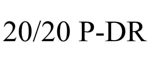 Trademark Logo 20/20 P-DR