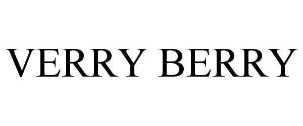 Trademark Logo VERRY BERRY