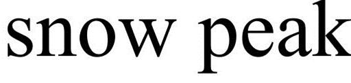 Trademark Logo SNOW PEAK
