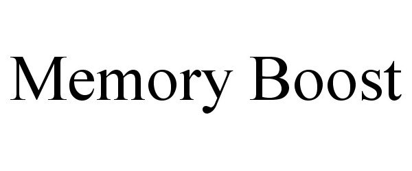 Trademark Logo MEMORY BOOST