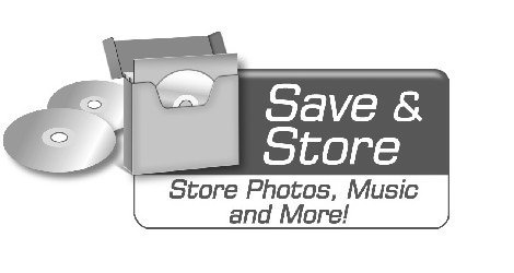 Trademark Logo SAVE &amp; STORE STORE PHOTOS, MUSIC AND MORE!