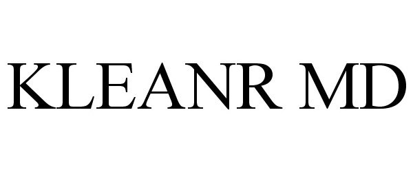 Trademark Logo KLEANR MD