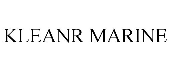 Trademark Logo KLEANR MARINE