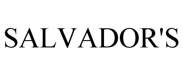 Trademark Logo SALVADOR'S