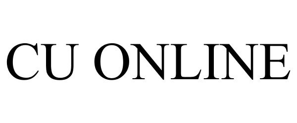 Trademark Logo CU ONLINE