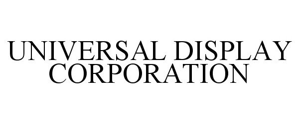 Trademark Logo UNIVERSAL DISPLAY CORPORATION