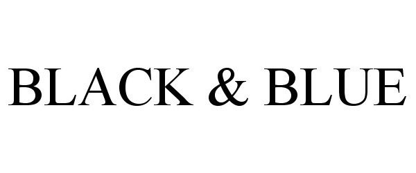 Trademark Logo BLACK &amp; BLUE