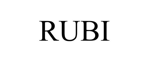 Trademark Logo RUBI