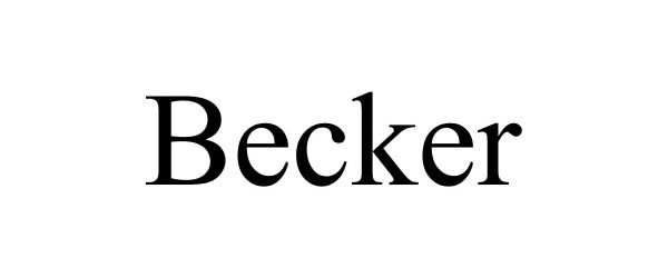 Trademark Logo BECKER