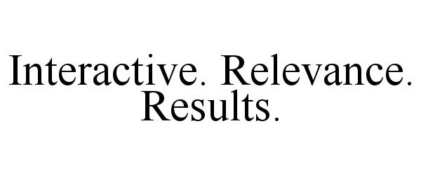 Trademark Logo INTERACTIVE. RELEVANCE. RESULTS.