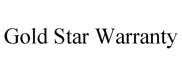 Trademark Logo GOLD STAR WARRANTY