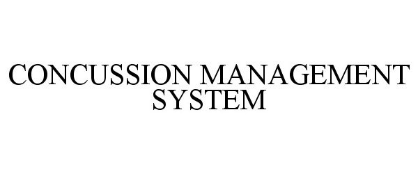  CONCUSSION MANAGEMENT SYSTEM