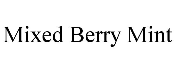 Trademark Logo MIXED BERRY MINT