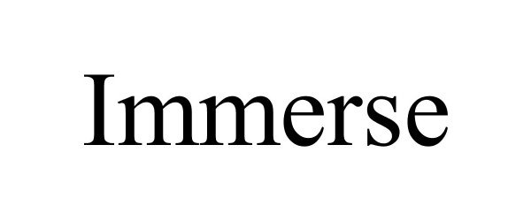 Trademark Logo IMMERSE