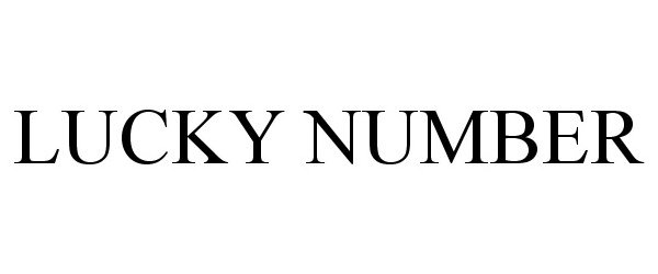 Trademark Logo LUCKY NUMBER