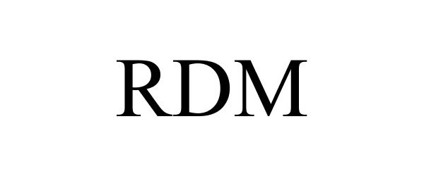 Trademark Logo RDM