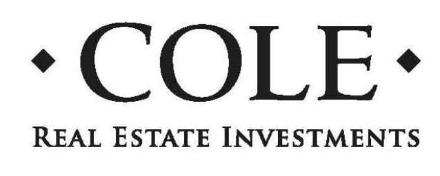  COLE REAL ESTATE INVESTMENTS