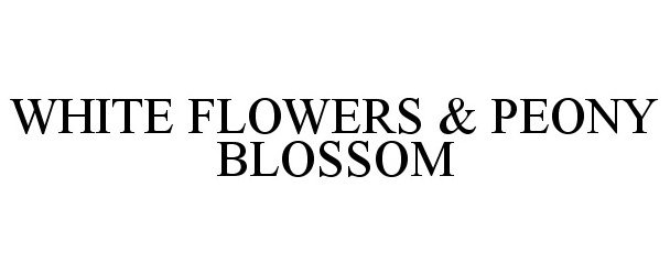 Trademark Logo WHITE FLOWERS &amp; PEONY BLOSSOM