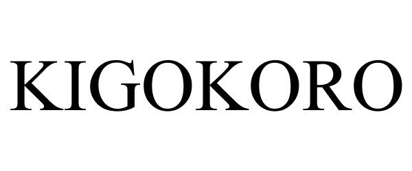 Trademark Logo KIGOKORO
