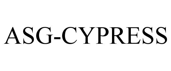 Trademark Logo ASG-CYPRESS