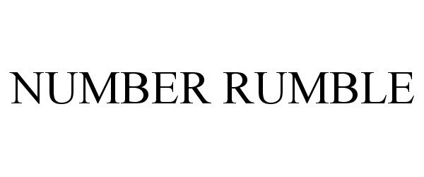 Trademark Logo NUMBER RUMBLE