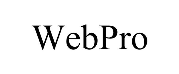 Trademark Logo WEBPRO
