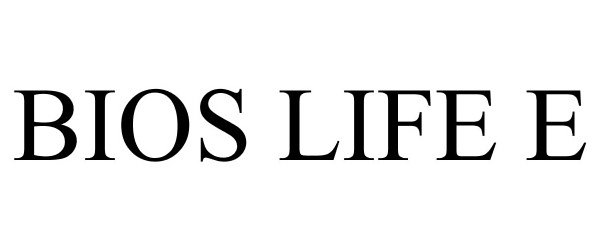 Trademark Logo BIOS LIFE E