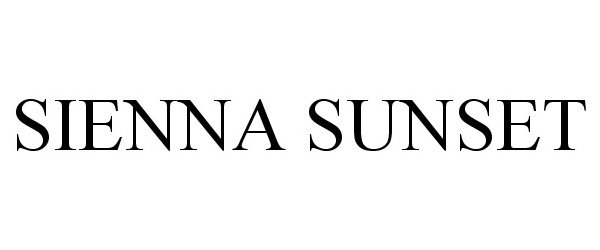 Trademark Logo SIENNA SUNSET