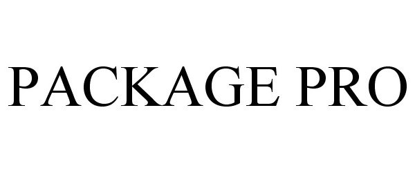 Trademark Logo PACKAGE PRO