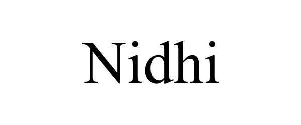 Trademark Logo NIDHI