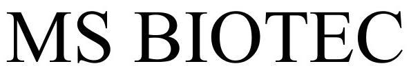 Trademark Logo MS BIOTEC