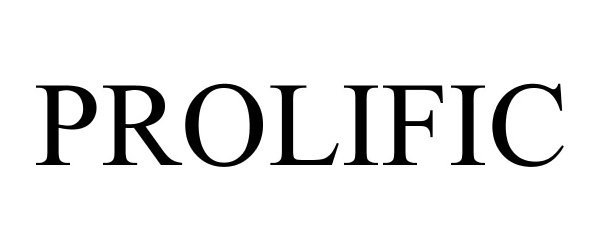 Trademark Logo PROLIFIC