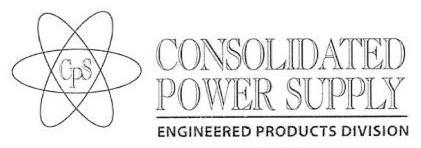 Trademark Logo CPS CONSOLIDATED POWER SUPPLY ENGINEERED PRODUCTS DIVISION