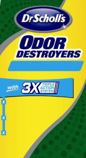  DR. SCHOLL'S ODOR DESTROYERS WITH 3X TRIPLE ACTION SYSTEM X X X