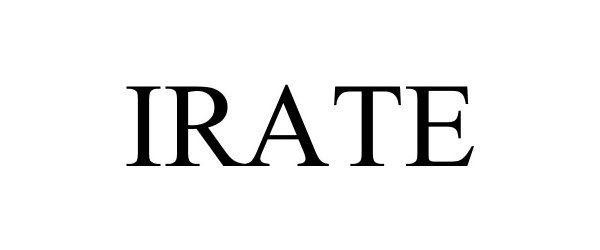Trademark Logo IRATE