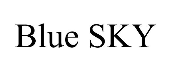 Trademark Logo BLUE SKY