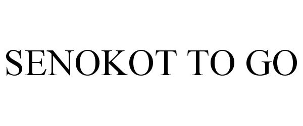 Trademark Logo SENOKOT TO GO